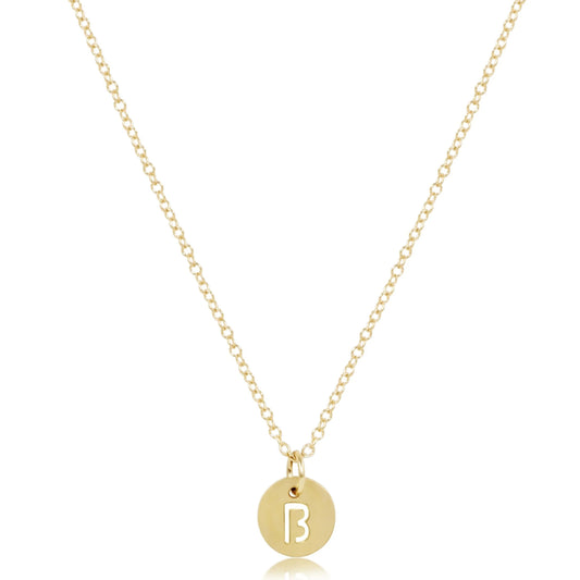 16" Necklace Gold - Respect Small Gold Disc - B