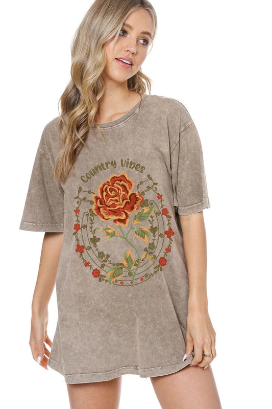 Puff Rose Country Vibes Tee