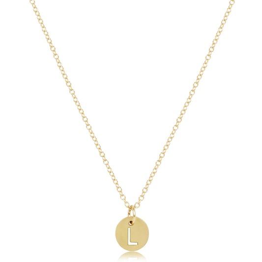 16" Necklace Gold - Respect Small Gold Disc - L