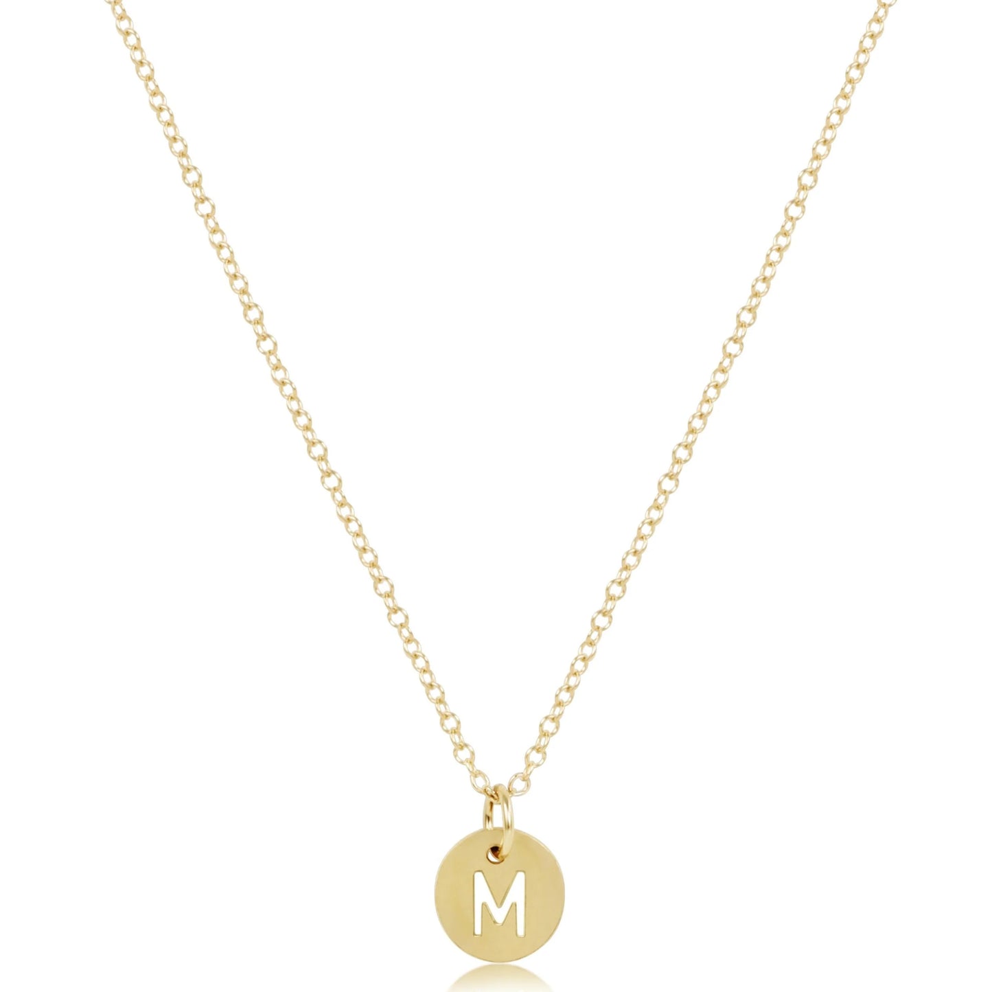 16" Necklace Gold - Respect Small Gold Disc - M