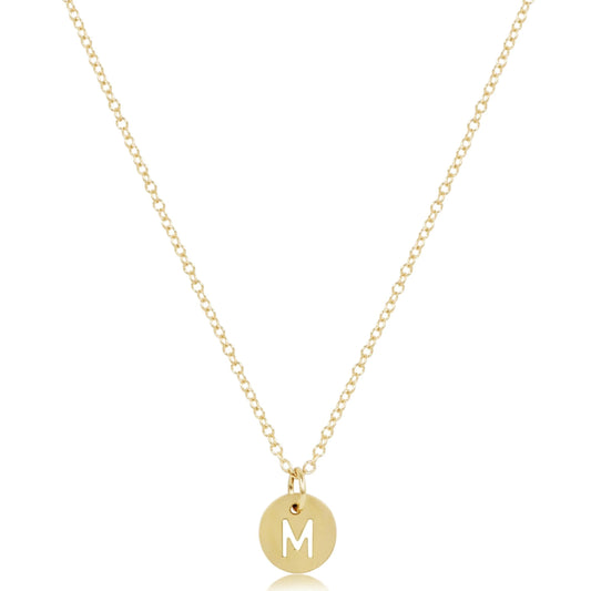 16" Necklace Gold - Respect Small Gold Disc - M