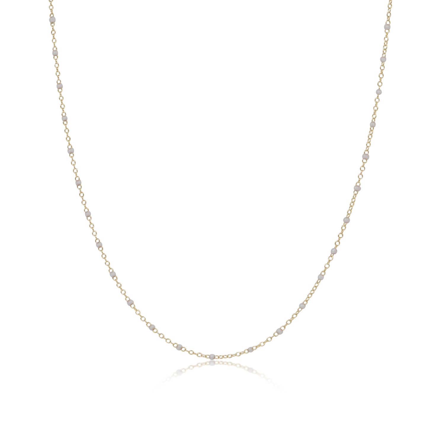 15" Choker Simplicity Chain Gold - 2mm Pearl