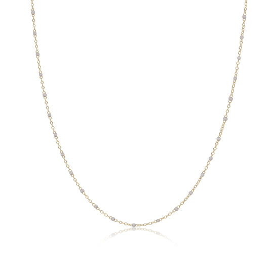 15" Choker Simplicity Chain Gold - 2mm Pearl