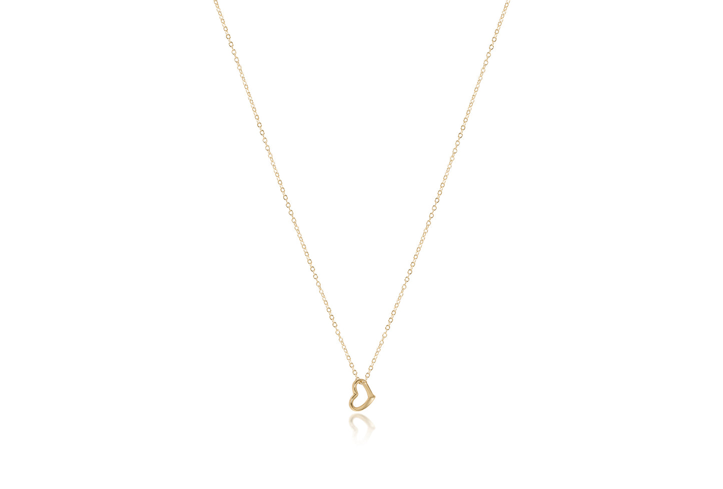 16" Necklace Gold - Love Small Gold Charm.