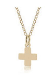 16" Necklace Gold - Signature Cross Gold Charm