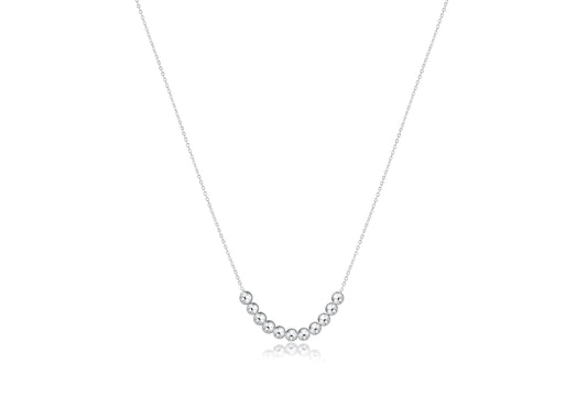 16" Necklace Sterling - Classic Beaded Bliss
