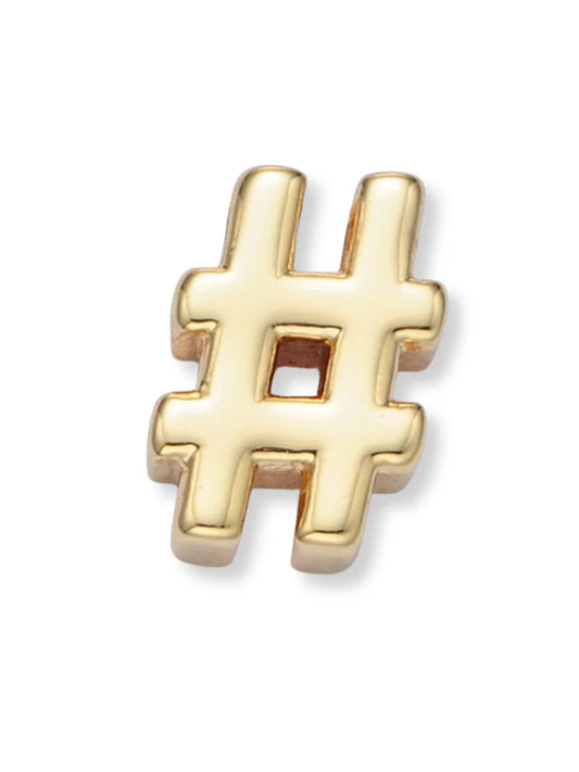 Number Symbol Spacer Slide Gold