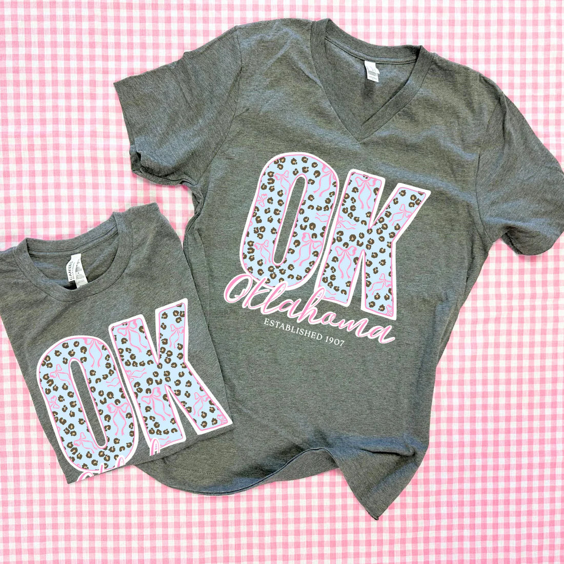 OKLAHOMA 2026: OK Chambray Leopard & Bows