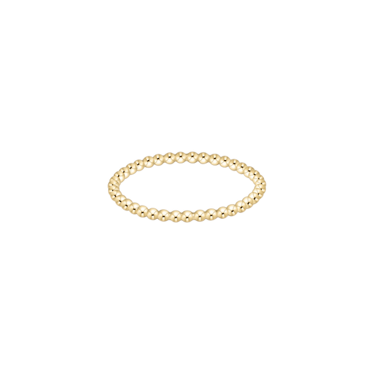 Classic Gold 1.5mm Bead Ring - Size 8