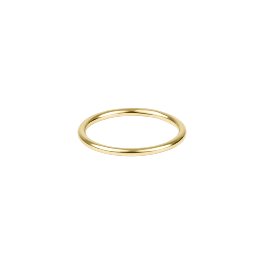 Classic Gold Thin Band Ring - Size 8