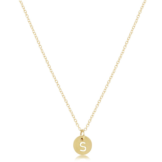 16" Necklace Gold - Respect Small Gold Disc - S