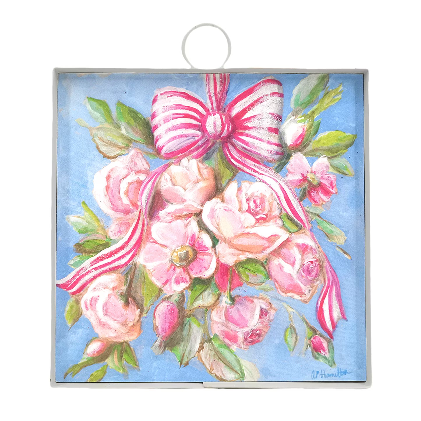 Mini Pink Roses & Ribbons