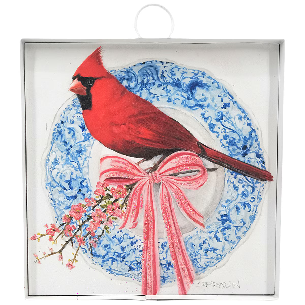 Mini Art Blue Plate Cardinal