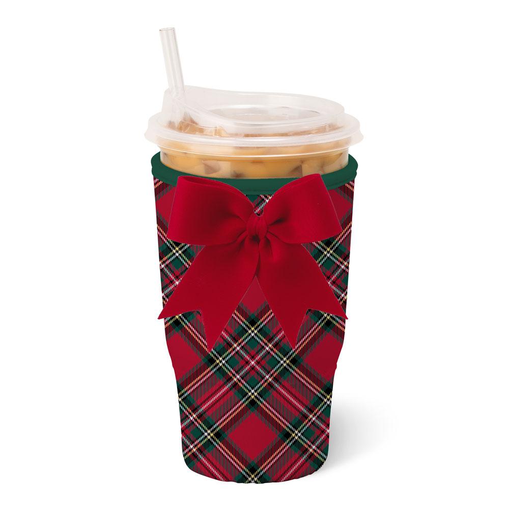 Christmas Plaid Iced Cup Coolie (Large)