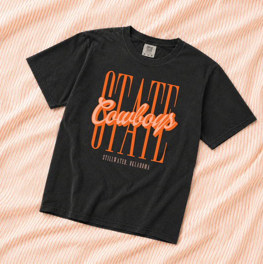 OK STATE 2026: STATE Cowboys Script (COMFORT COLORS SHORTSLEEVE)