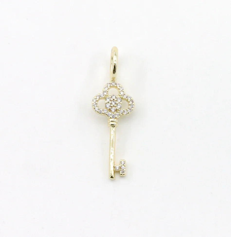 Kensington Key Charm-Gold