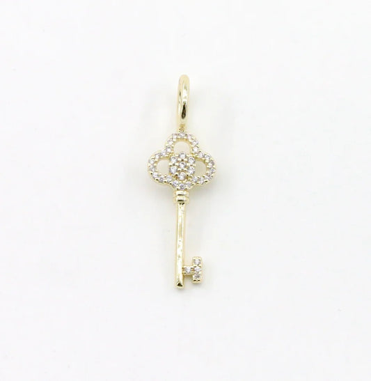 Kensington Key Charm-Gold