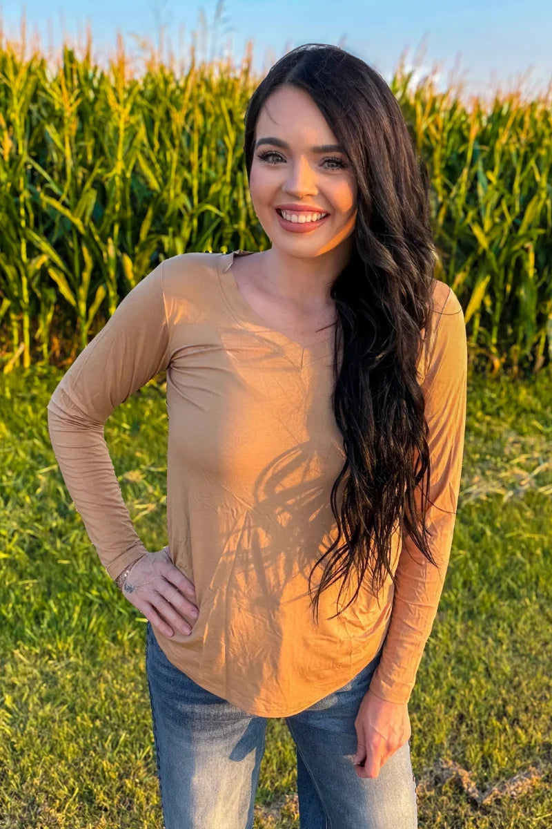 Simple Sterling Long Sleeve - Camel.