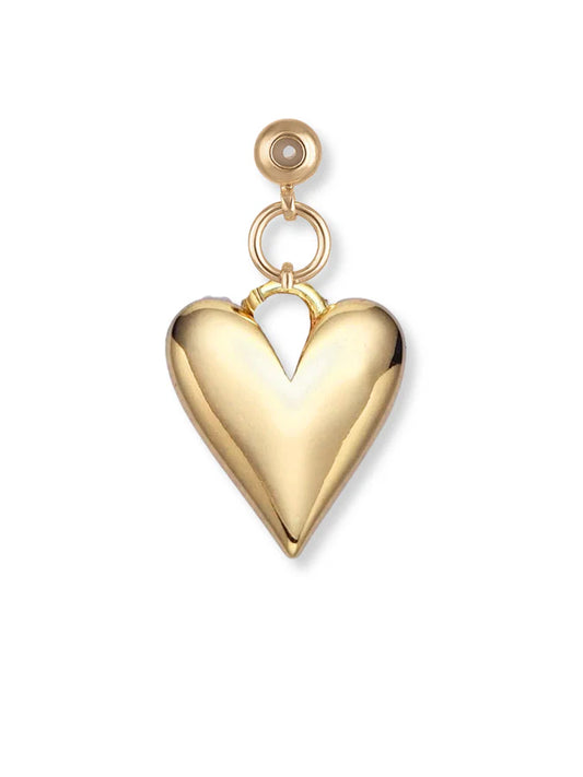 Vintage Heart Grip Charm Gold
