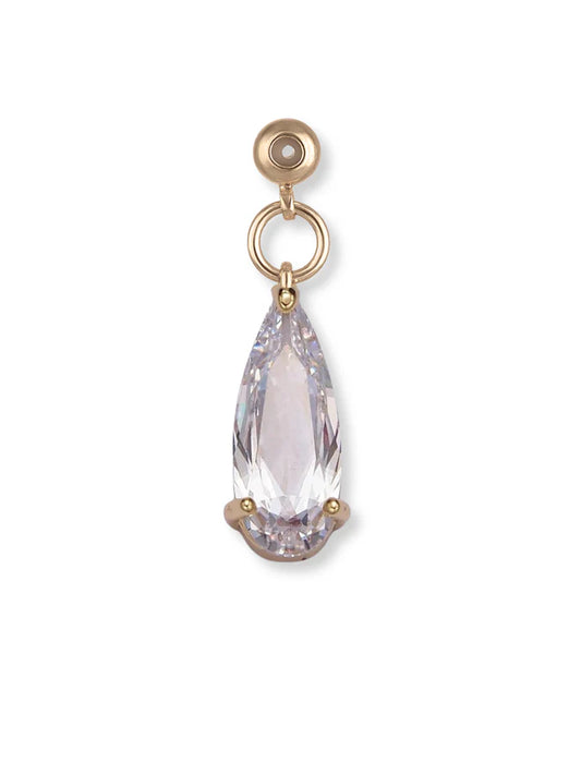 Vintage Teardrop Grip Charm Gold