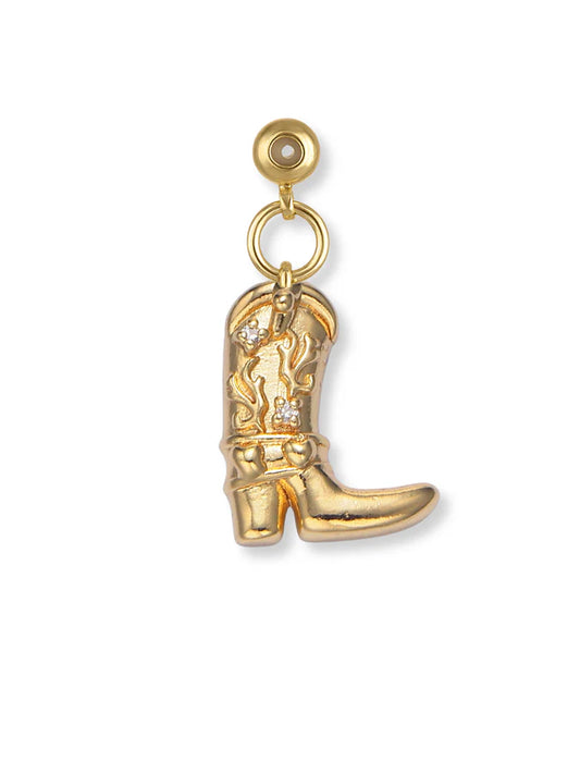 Western Boot Grip Charm Gold