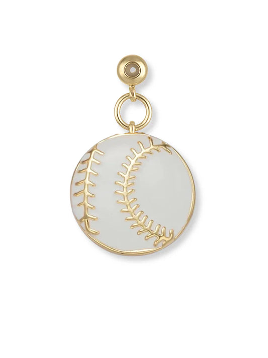 White Baseball Grip Charm
