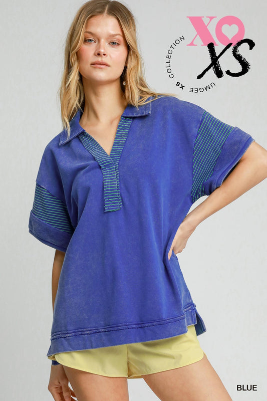 Vintage Wash Iris Top