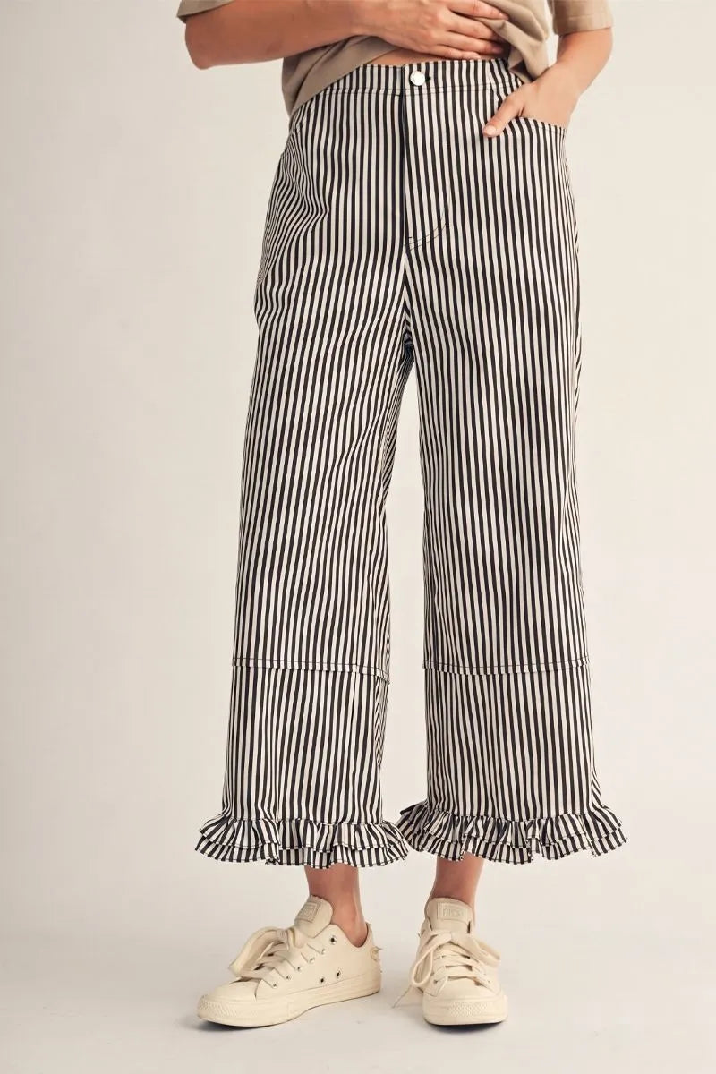 Black Striped Pants