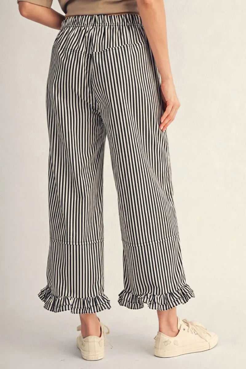Black Striped Pants