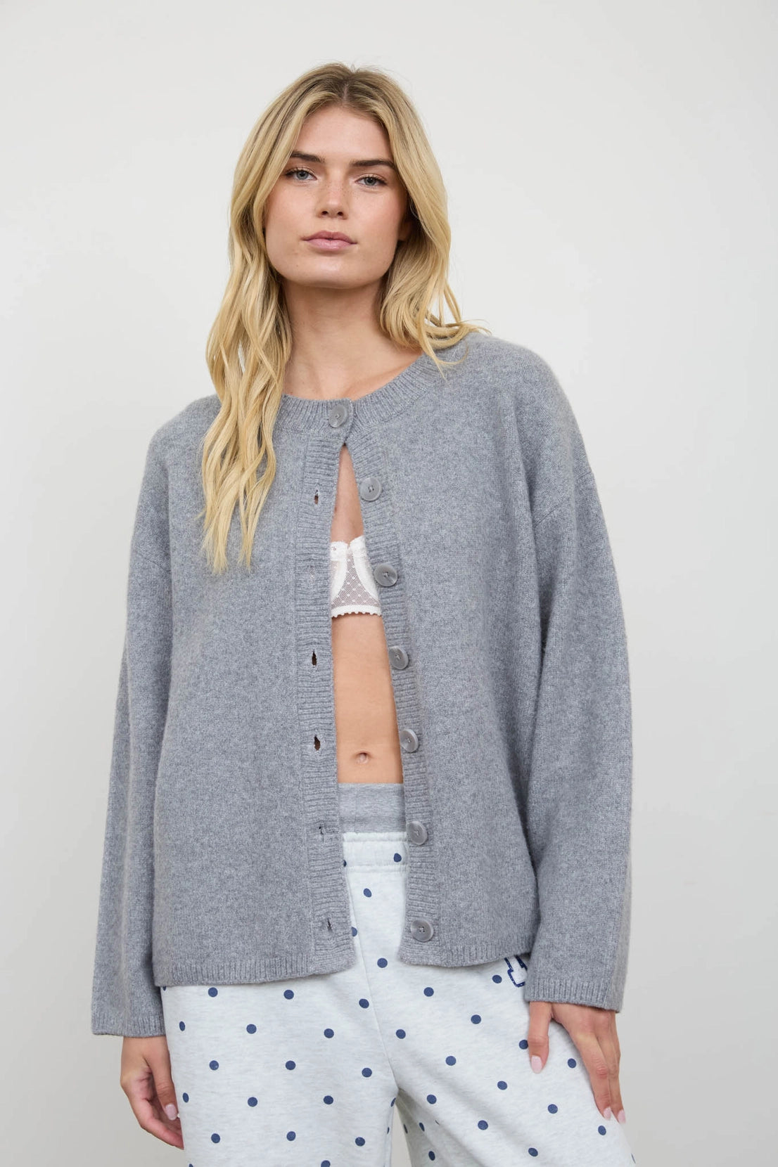 Heather Grey Cozy Daydream Cardigan