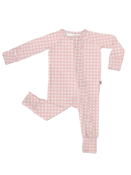 LS Zip PJ- Cottage Pink Gingham