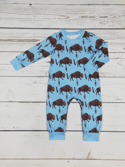Buffalo Print Romper