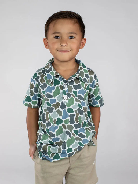 SS Polo Shirt- Pebble Camo