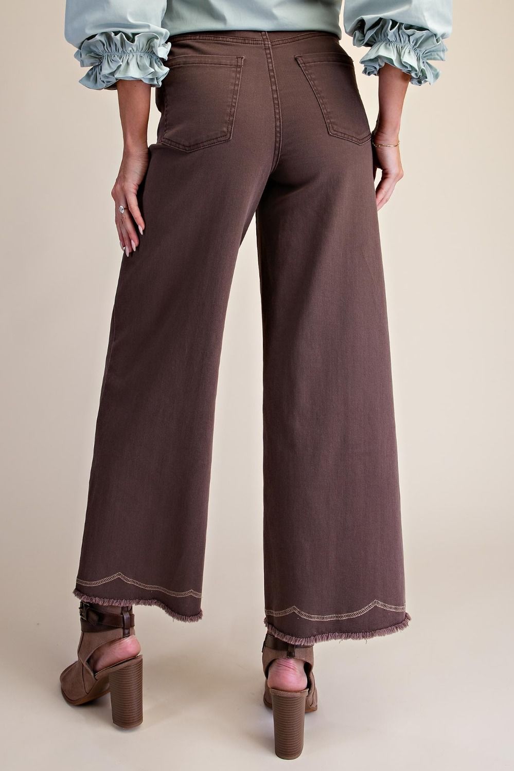 Blooming in the Dark Mocha Pants