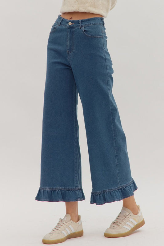 Around the bottom denim