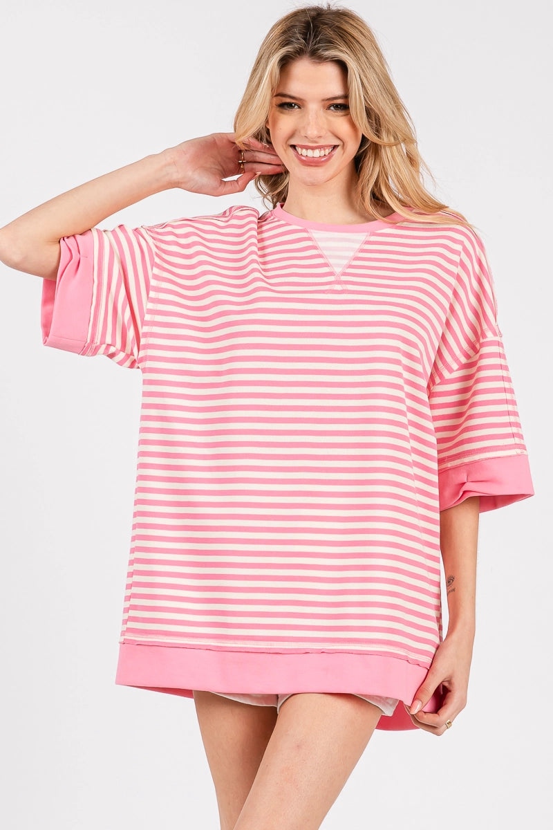 Coastal Candy Stripe Top
