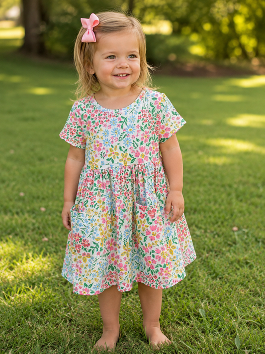 Daffodils S/S Pocket Twirl Dress