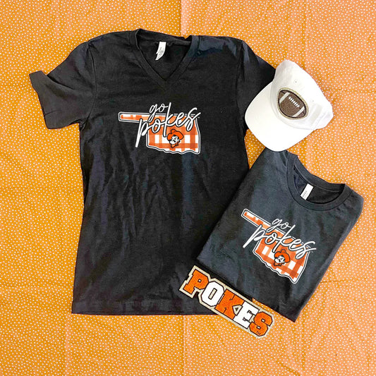 OSU Go Pokes Watercolor Plaid