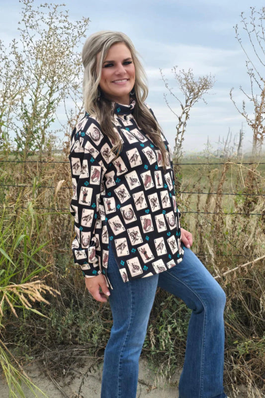 Luck Of The Brand Mock Neck