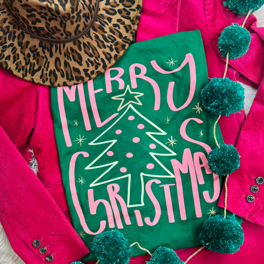 Merry Christmas Evergreen Tee