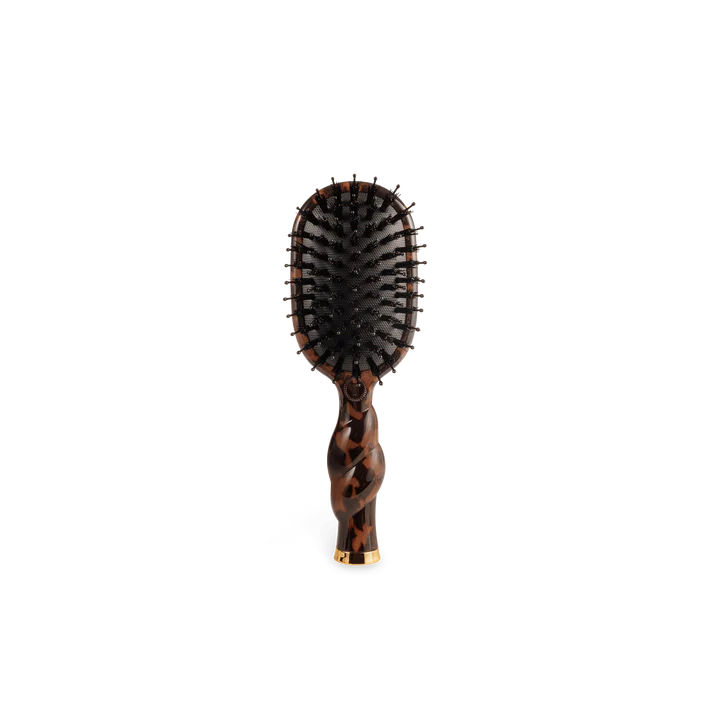 Mini Boar Bristle Hair Brush - Tortoise