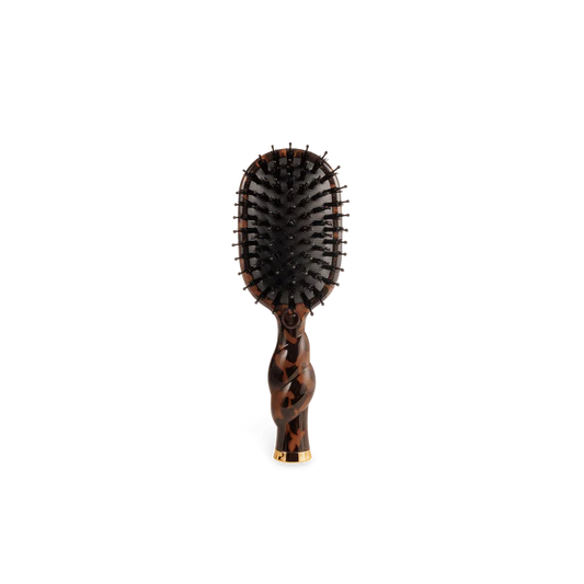 Mini Boar Bristle Hair Brush - Tortoise