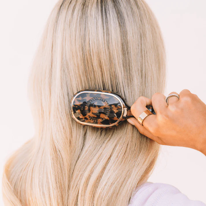 Mini Detangler Hair Brush for Medium Hair - Tortoise