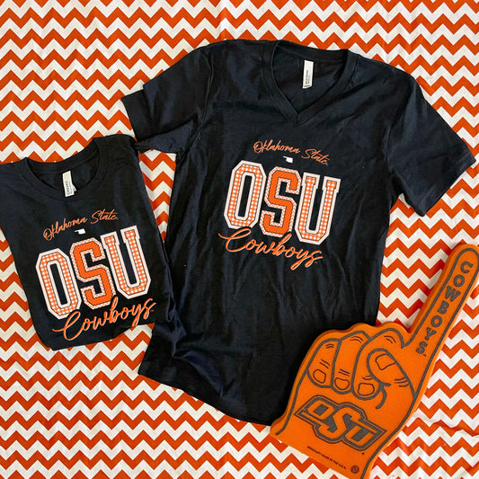 OSU Mixed Pattern Gingham & Chevron