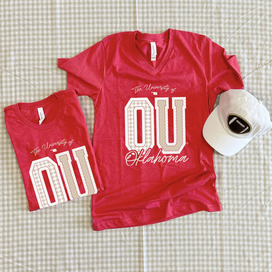 OU Mixed Pattern Gingham & Chevron