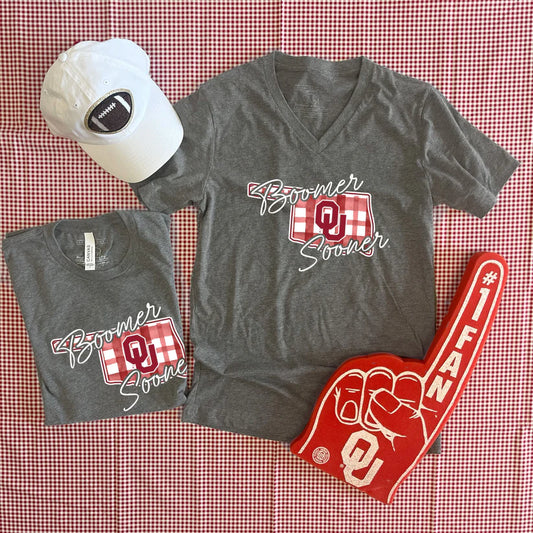 OU Boomer Sooner Watercolor Plaid