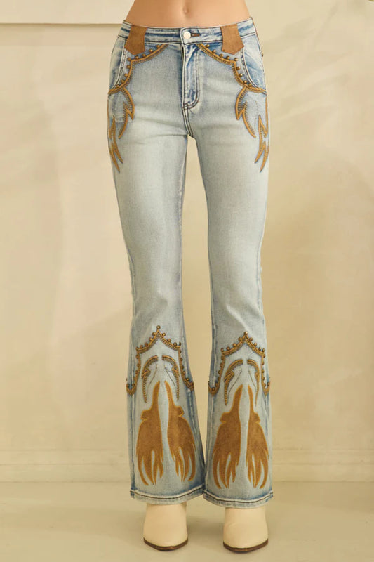 Rebel Eyelet Stud Jeans