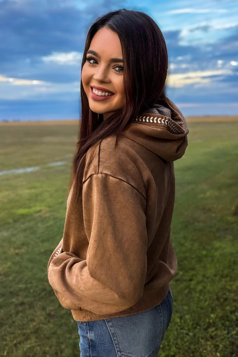 Homestead Stitched Hoodie - Tan