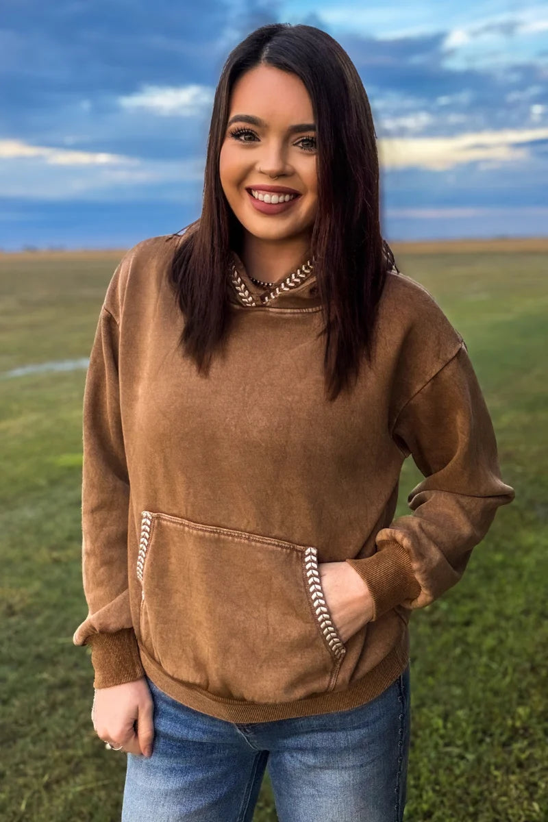 Homestead Stitched Hoodie - Tan