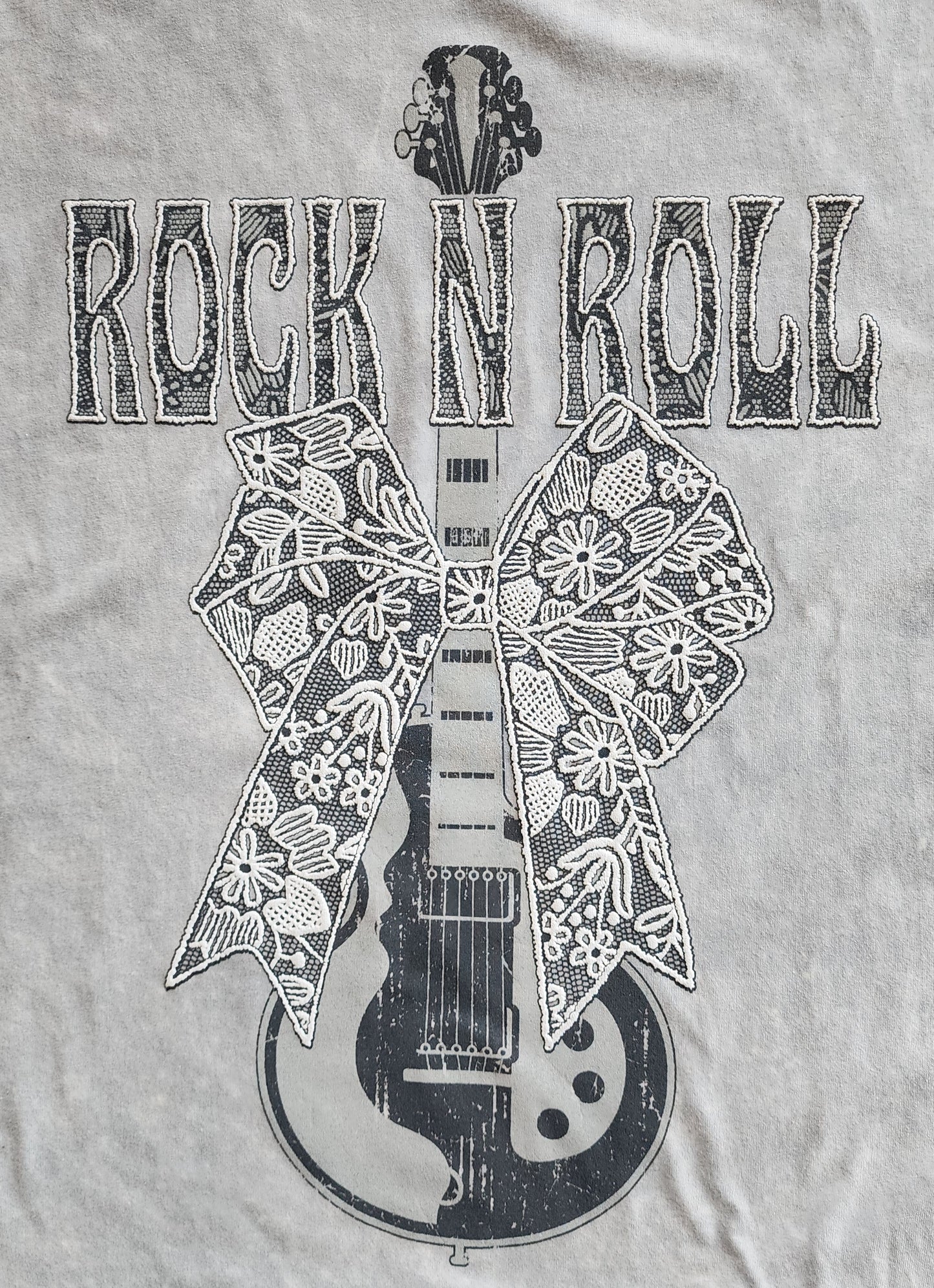 Puff Lace Bow Rock N Roll Tee